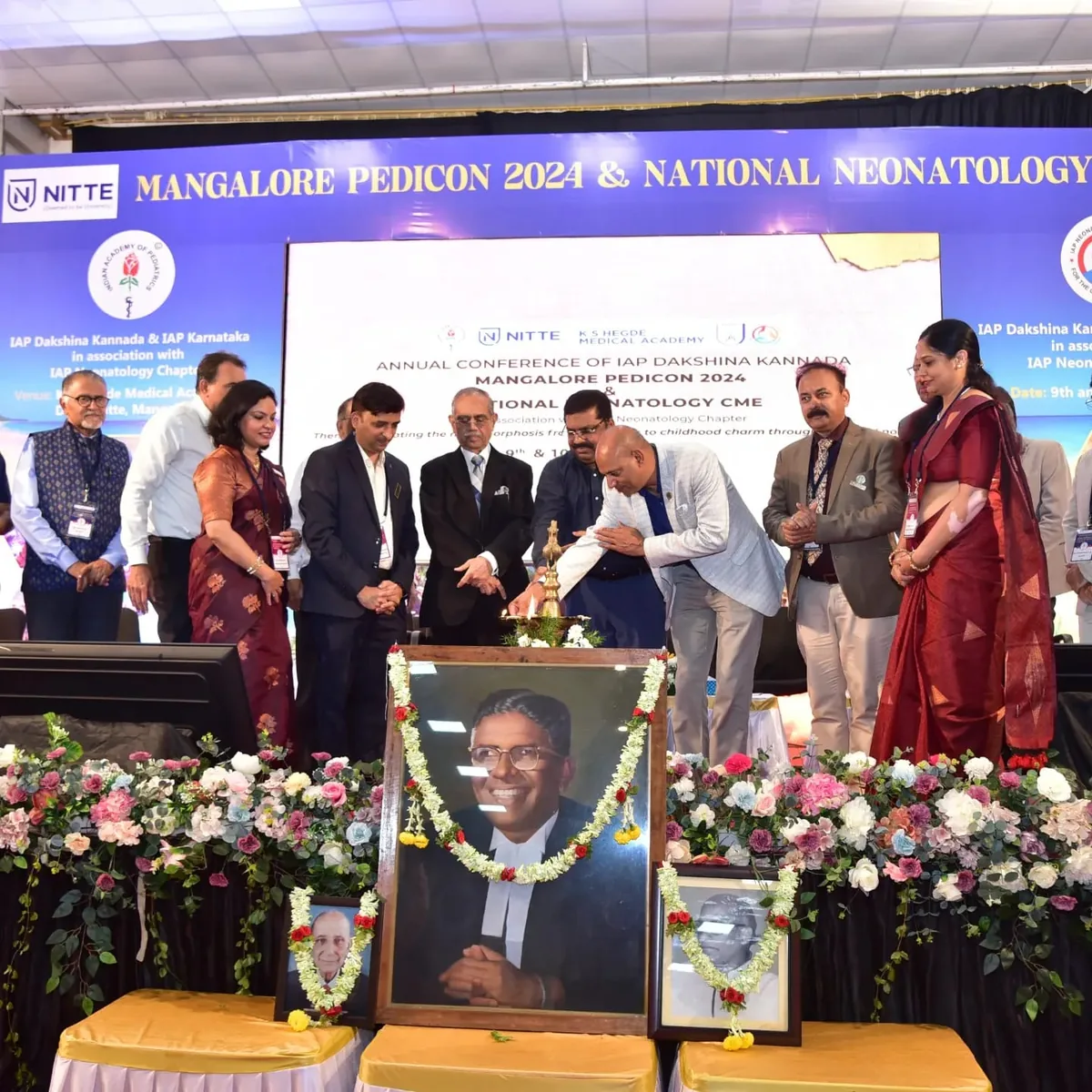 Lamp lighting at the Mangalore Pedicon 2024 inauguration